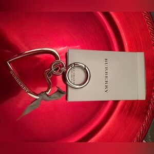 Burberry Silver Heart Bag Charm